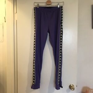 Kappa trackpants in royal purple